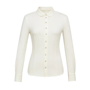 阿瑪施（AMASS）女裝外套新款輕職風(fēng)通勤休閑親膚修身純色襯衫時(shí)尚5300528 白色 XL 5碼  130斤