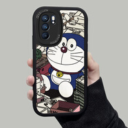 圖千彩 適用OPPOReno6手機殼6Pro新款小羊皮鏡頭全包防摔硅膠保護套高級感卡通叮當貓潮牌男女 Reno6Pro  經(jīng)典黑-萬(wàn)能叮當+膜