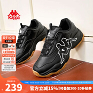 KAPPA卡帕復(fù)古跑步鞋2025新款秋季透氣情侶休閑老爹鞋百搭運動鞋 黑色 35