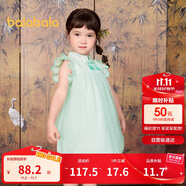 巴拉巴拉童裝女童連衣裙寶寶夏裝2024兒童裙子網(wǎng)紗國風(fēng)旗袍裙208224111021