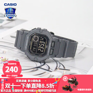 卡西歐（CASIO） 男表女表卡西歐手表男女情侶表學生時尚運動表太陽能雙顯電子表 WS-1400H-8BVPF悍者灰 10年電量