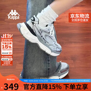 卡帕（Kappa）女鞋厚底增高老爹鞋子女秋季透氣網(wǎng)面鞋休閑運(yùn)動慢跑鞋 奧運(yùn)灰 38