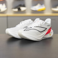 LI-NING李寧飛電5C女子跑步鞋2025夏季新款碳板網(wǎng)面透氣減震競速跑鞋 ARMV002-1標準白/黑 35