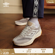 茵寶（Umbro）漫游鞋R708復(fù)古跑鞋Vibram鞋底運(yùn)動(dòng)鞋男鞋休閑鞋女鞋 經(jīng)典灰（男女同款） 37