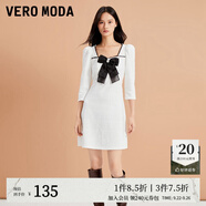 VEROMODA連衣裙秋冬甜美小個(gè)子新年戰(zhàn)袍紅色法式小香風(fēng)3361022 S85本白色 160/80A/S