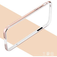 之宋適用蘋(píng)果7手機殼7plus金屬邊框8p硅膠X全包邊XR防摔6s簡(jiǎn)約散熱11 7p8p-5點(diǎn)5土豪金