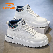 德?tīng)柣荩―EERWAY）鞋子男鞋2025秋冬季鞋子時(shí)尚百搭老爹鞋男士休閑運動(dòng)跑步鞋白色39