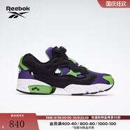 Reebok銳步官方24新品男女款I(lǐng)NSTAPUMP FURY 94充氣時(shí)尚復古跑鞋 100074690 黑/綠紫 38.5 (24.5cm),US: 6.5