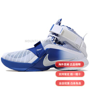 耐克（NIKE）zoomsoldier9詹姆斯士兵9舒適圓頭減震防滑耐磨中幫籃球鞋男款藍 43