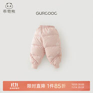 乖奇熊女寶寶羽絨褲秋冬季保暖鴨絨長褲外出嬰幼兒公主新年褲子外出 粉色/星月四重奏 80