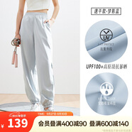 安踏自由褲丨速干防曬褲薄款寬松運(yùn)動(dòng)長(zhǎng)褲女高腰束腳褲子空調(diào)褲