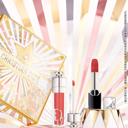 迪奧DIOR豐盈紅唇口紅禮盒(絲絨720+豐唇蜜018)生日禮物送女友