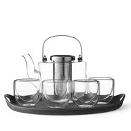 小熊耐高溫玻璃泡茶壺過濾家用透明耐熱北歐茶具套組大小 701mL含-800mL含 0點(diǎn)65L茶具套組