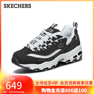 斯凱奇（Skechers）秋冬經(jīng)典熊貓鞋男女同款休閑情侶鞋子 女款/黑色/白色/BKW 37