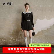 AIVEI欣賀艾薇2024秋季簡(jiǎn)約氣質(zhì)高腰A字遮胯闊腿百搭短褲C754406B 灰色 S