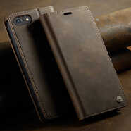 薏和善適用蘋(píng)果8plus手機殼iphone6商務(wù)復古翻蓋皮套ip7plus前后殼全包6plus蘋(píng)果6s防摔se3磁吸插卡套皮 高檔翻蓋皮套【紫色】 iPhone SE(第三代)