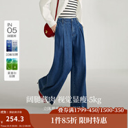 茵曼（INMAN）2025秋冬女裝新款襯衫女士法式花邊萊賽爾襯衫長袖襯衣 深牛仔藍-18518107 XL 襯衫（29牛仔褲）