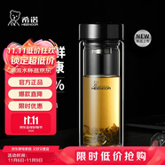 希諾（HEENOOR）抗菌玻璃杯雙層隔熱高檔車載水杯男2025新款泡茶杯子XN-9607KT