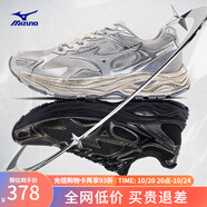 美津濃（MIZUNO）【RACER S】軟底輕便運動跑步鞋男女同款緩震透氣休閑慢跑鞋 18/臟臟銀 41 (265mm)