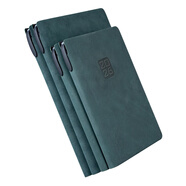 九千年 2026年羊巴軟皮商務(wù)筆記本本子A5加厚記事本辦公文具會(huì )議記錄本可印刷內頁(yè)定制封面LOGO單本 綠色(贈筆) B5