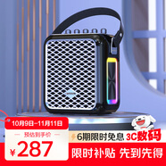 山水（SANSUI）Q9藍(lán)牙音箱戶外廣場舞K歌直播專用低音炮電木吉他民謠樂器音箱家用便攜無線音響帶聲卡無麥 黑色