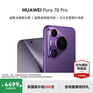 HUAWEI Pura70 Pro 旗艦手機(jī) 國家補(bǔ)貼500元 超高速風(fēng)馳閃拍 超聚光微距長焦 華為p70智能手機(jī) 羅蘭紫 12GB+1TGB 分期套裝【12期分期0首付】