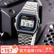 卡西歐（CASIO）手表 小春同款 情侶經(jīng)典復(fù)古小方塊 時尚學(xué)生表小金表 A159WA-N1D