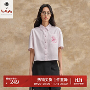 播 BROADCAST X ELLYLAND利落襯衫領(lǐng)襯衫BDR2CD1052 R10霧粉 L