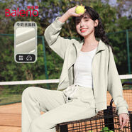 班尼路（Baleno）星空棉立領(lǐng)開(kāi)衫外套女2025年春秋季新款親膚舒適寬松百搭短款上衣