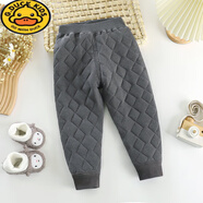 G.duck兒童保暖褲秋冬加厚夾棉寶寶內搭無(wú)骨德絨褲子校褲神器中大童棉褲 加厚-深灰色 90 #建議70-80cm
