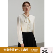獨(dú)束大碼女裝法式浪漫約會(huì)小衫女秋冬微胖mm顯瘦穿搭蕾絲襯衫 奶霜白 M