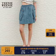 Teenie Weenie小熊女裝夏裝戶外工裝風(fēng)半身裙時尚運動短裙 深藍(lán)色 S (160)