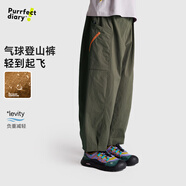 咕嚕日記（Purrfect diary）兒童九分褲輕薄登山褲2025秋季男女童耐磨褲子工裝褲百搭長(cháng)褲 苔蘚綠 110