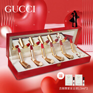 古馳生日禮物女【情人節(jié)禮物】gucci口紅禮盒套裝送老師女友老婆禮物 6支裝  贈(zèng)佳人（卡槽禮盒）