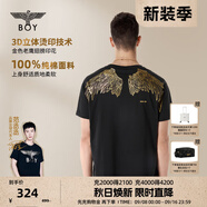 BOY LONDON潮牌短袖男女同款寬松休閑黑色T恤N01918 N01918 L/此款偏大，建議拍小一碼