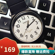 卡西歐（CASIO）手表學(xué)生小黑表簡約指針石英電子表 手表男女考試手表時(shí)尚運(yùn)動(dòng)表 MW-240-7B  43mm大表盤
