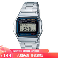 卡西歐（CASIO）手表 經(jīng)典方塊小金表時尚ins復古男表女表情侶表夜光電子表 A158WA-1D 36mm表盤男款