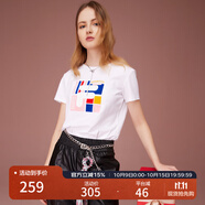 FILA 斐樂女裝官方女士短袖T恤夏季休閑運(yùn)動(dòng)內(nèi)搭t恤運(yùn)動(dòng)上衣 標(biāo)準(zhǔn)白-F11W118151F XL （175/92A/XL）