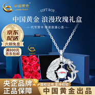 中國(guó)黃金（CHINA GOLD）藍(lán)桉與鳥(niǎo)純銀項(xiàng)鏈女生2025新款吊墜輕奢生日禮物中秋節(jié)禮物送女友 （刻字/代寫(xiě)賀卡）藍(lán)桉與鳥(niǎo)項(xiàng)鏈【玫瑰禮盒】