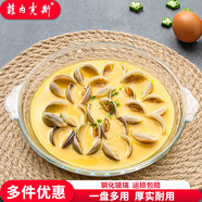 菲內(nèi)克斯鋼化耐熱玻璃盤子家用蒸蛋烤肉盛菜微波爐烤箱專用玻璃器皿餐盤 披薩款10英寸單只