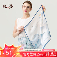 絲界2025新款真絲絲巾女百搭小方巾104%桑蠶絲印花領(lǐng)巾節日禮物