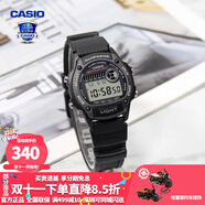 卡西歐（CASIO） 男表女表卡西歐手表男女情侶表學(xué)生時(shí)尚運動(dòng)表太陽(yáng)能雙顯電子表 W-220H-1AVDF酷小黑