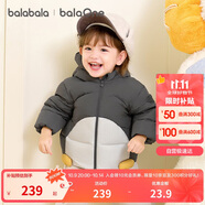 巴拉巴拉寶寶羽絨服男童外套女童秋冬裝2025嬰兒衣服動(dòng)物造型208425107210