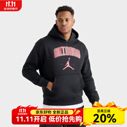 Jordan男士連帽衫保暖舒適防風(fēng)設(shè)計(jì)口袋儲(chǔ)物貼身合體棉質(zhì)混紡抓絨面料 Black 均碼 |S