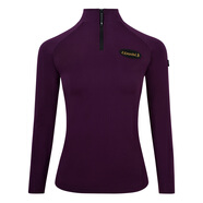 丹寶羅（Doubl） 丹寶羅修身拉丁舞服跳舞衣服女高領(lǐng)摩登舞蹈服裝長(cháng)袖練功服拉鏈 女 拉鏈（羅馬棉 字母標）紫紅色 L