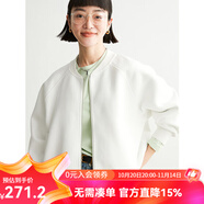 雲(yún)上生活簡單基礎(chǔ)款運(yùn)動(dòng)百搭輕便休閑棒球服外套女2025秋W8097X 云白色 M