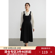 獨束大碼女裝法式輕奢小香風(fēng)外套收腰吊帶連衣裙套裝女秋冬微胖mm 連衣裙 2XL