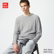 優(yōu)衣庫男裝女裝羊絨圓領(lǐng)針織衫/長(cháng)袖毛衣毛衫25秋冬新款478543 03 灰色 M