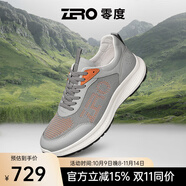 零度Zero男鞋夏季運動(dòng)休閑鞋2024新款舒適透氣百搭潮流鞋子男 YF1883灰色 38