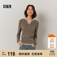 森馬（Semir）森馬毛衣女短款假兩件含羊毛針織衫24冬新款保暖內(nèi)搭109724107015
